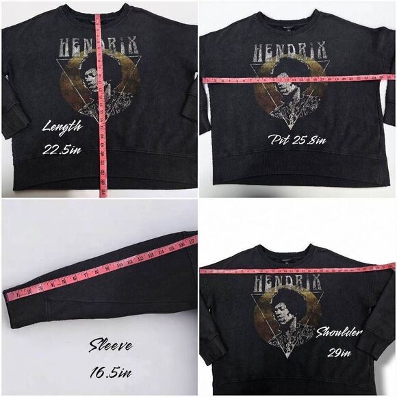 Rock & Republic Jimi Hendrix Sweatshirt(I005)-Size L for Women - Picture 9 of 10